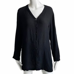 Vintage Ghost Black Tunic Top M England